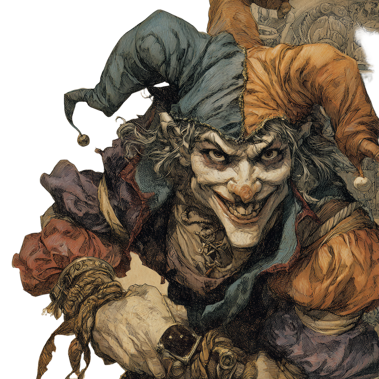 Nyssar The Jester Vinyl Car Decal Sticker – Waterproof & UV-Resistant 3.4133333333333336"