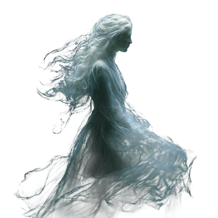 Ethereal Ghost Woman V3 Vinyl Car Decal Sticker – Waterproof & UV-Resistant 3.4133333333333336"