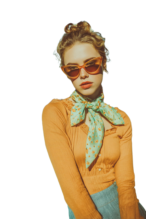Retro Model Pose V2 Vinyl Car Decal Sticker – Waterproof & UV-Resistant 4.4