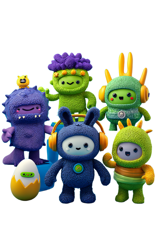 Colorful Clay Monsters Vinyl Car Decal Sticker – Waterproof & UV-Resistant 4.4