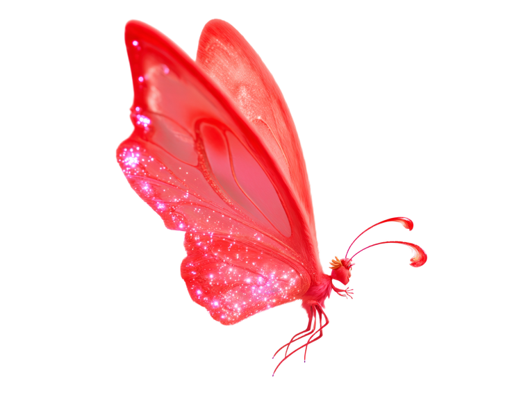 Shimmering Red Butterfly Vinyl Car Decal Sticker – Waterproof & UV-Resistant 6.1866666666666665"
