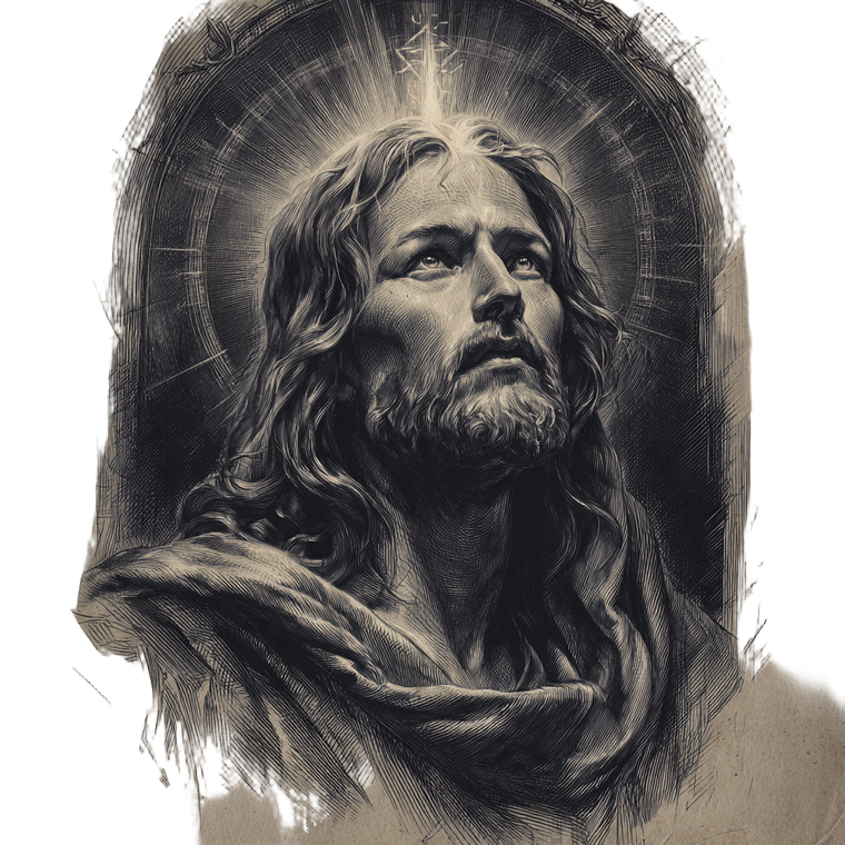 Mystic Jesus V2 Vinyl Car Decal Sticker – Waterproof & UV-Resistant 6.826666666666667"