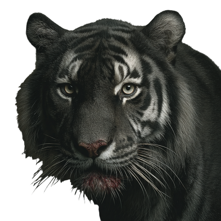 Black Tiger Walk Vinyl Car Decal Sticker – Waterproof & UV-Resistant 6.826666666666667"