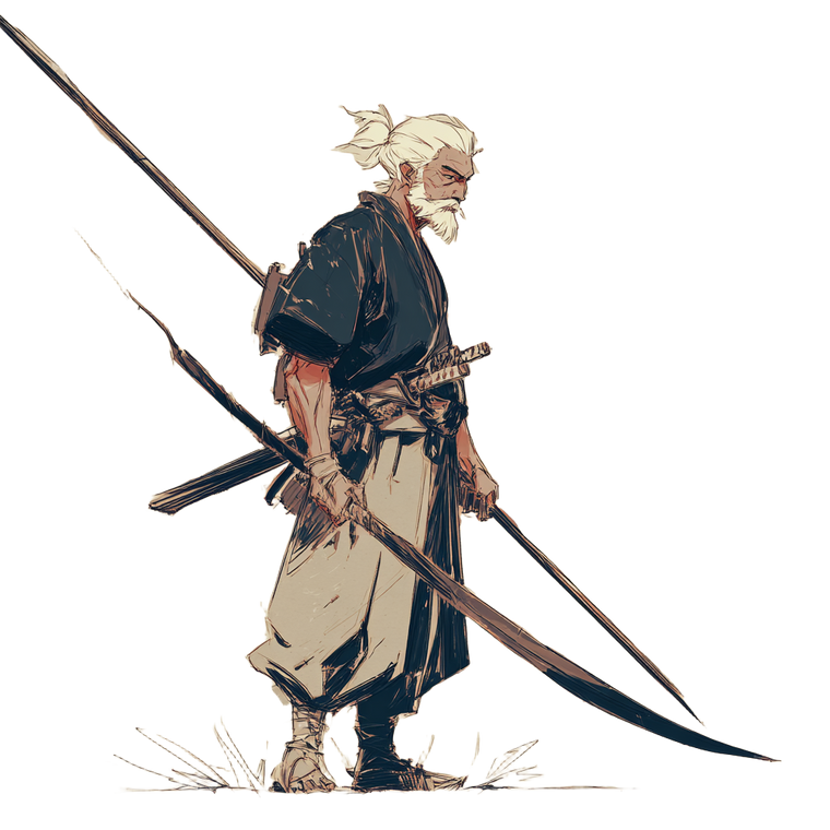 Old Ronin Warrior V2 Vinyl Car Decal Sticker – Waterproof & UV-Resistant 3.4133333333333336"