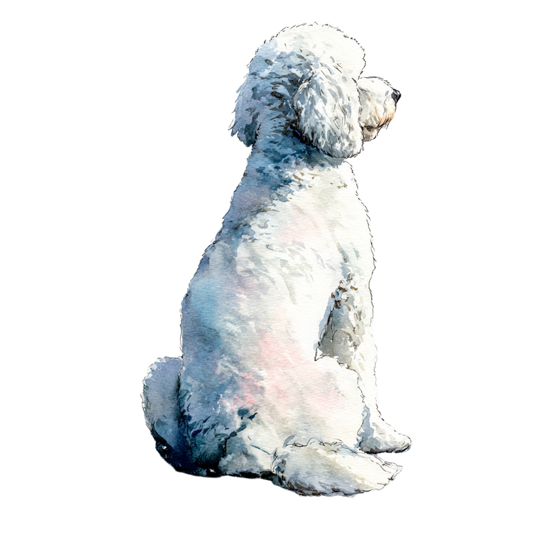 White Poodle Silhouette Vinyl Car Decal Sticker – Waterproof & UV-Resistant 6.826666666666667"