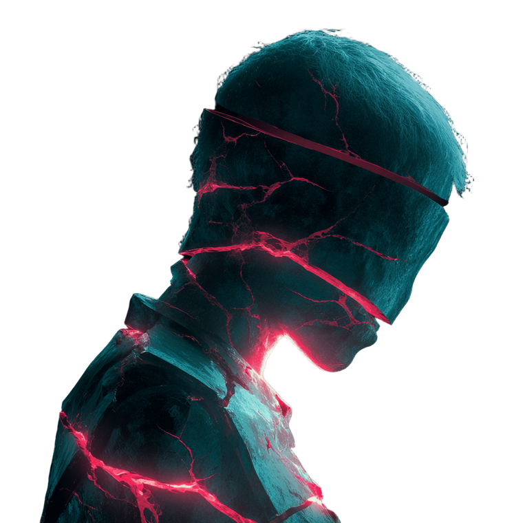 Fractured Data-Human Vinyl Car Decal Sticker – Waterproof & UV-Resistant 6.826666666666667"
