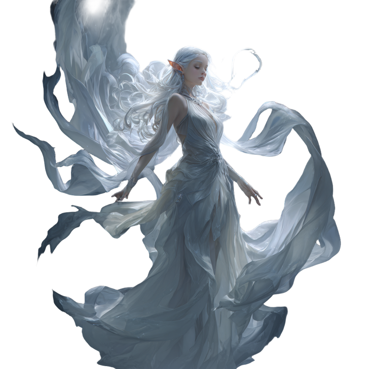Ethereal Elven Woman V8 Vinyl Car Decal Sticker – Waterproof & UV-Resistant 6.826666666666667"