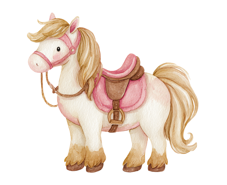 Adorable Watercolor Horse V2 Vinyl Car Decal Sticker – Waterproof & UV-Resistant 3.3066666666666666"