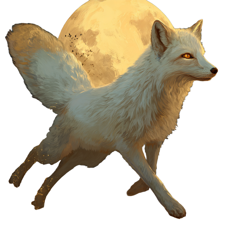 Mystical White Fox V3 Vinyl Car Decal Sticker – Waterproof & UV-Resistant 3.4133333333333336"