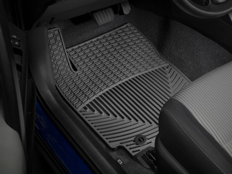 Weathertech Floor Mat W305 All-Weather; Direct-Fit; Deeply Sculpted Channels; Black; Thermoplastic Elastomer TPE; 2 Piece