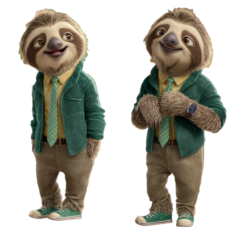 Zippy The Sloth V2 Vinyl Car Decal Sticker – Waterproof & UV-Resistant 3.4133333333333336"