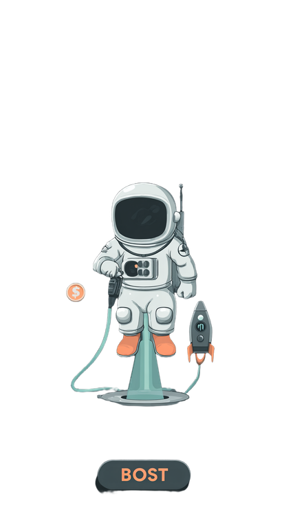 Astronaut Charging Rocket Vinyl Car Decal Sticker – Waterproof & UV-Resistant 4.8533333333333335"