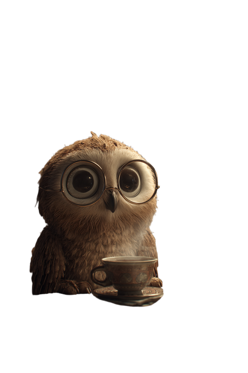 Wise Cartoon Owl V2 Vinyl Car Decal Sticker – Waterproof & UV-Resistant 8.96"
