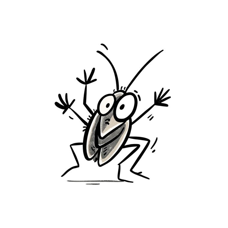 Shocked Cartoon Bug Vinyl Car Decal Sticker – Waterproof & UV-Resistant 3.4133333333333336"