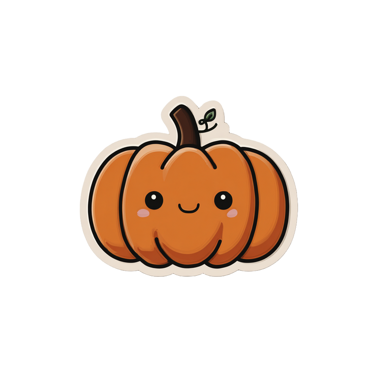 Cute Halloween Pumpkin V8 Vinyl Car Decal Sticker – Waterproof & UV-Resistant 6.826666666666667"
