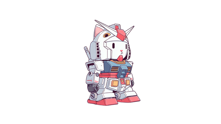 Gundam Cat Sticker V2 Vinyl Car Decal Sticker – Waterproof & UV-Resistant 5.4