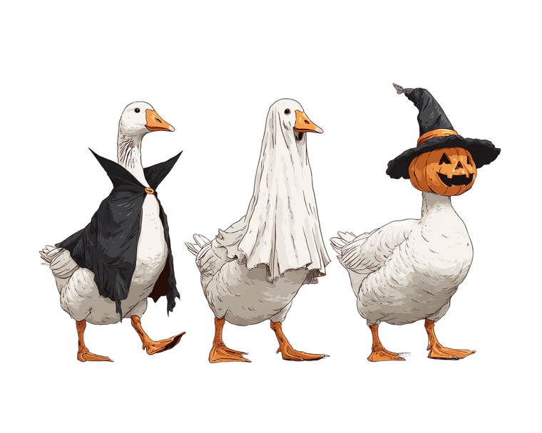 Halloween Costume Geese V3 Vinyl Car Decal Sticker – Waterproof & UV-Resistant 3.2"