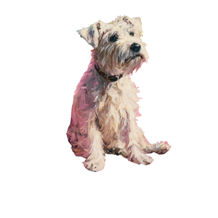 Fluffy Terrier Painting Vinyl Car Decal Sticker – Waterproof & UV-Resistant 3.4133333333333336"