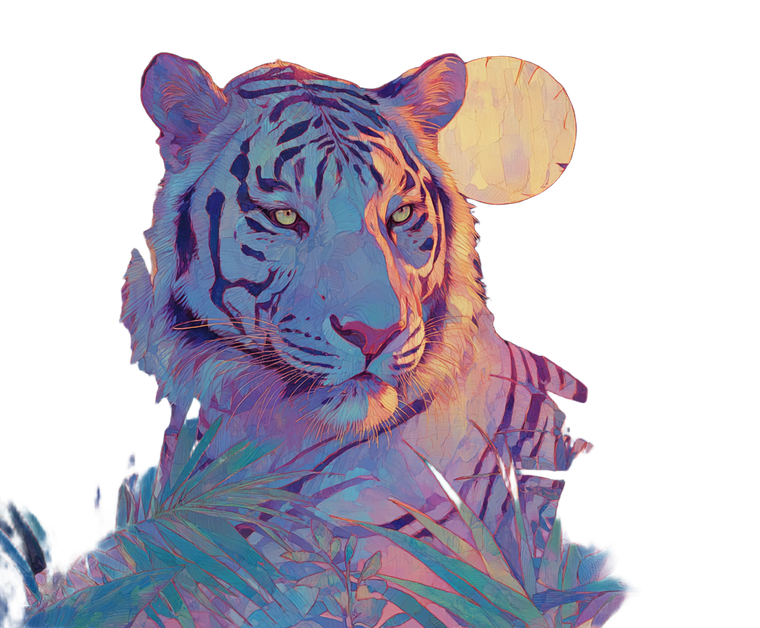Mystical Fiery Tiger Vinyl Car Decal Sticker – Waterproof & UV-Resistant 6.613333333333333"