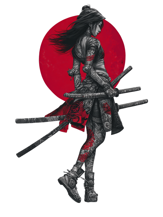 Fierce Samurai Warrior V17 Vinyl Car Decal Sticker – Waterproof & UV-Resistant 8.213333333333333"