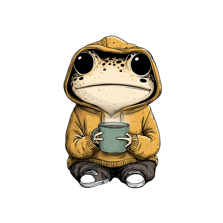 Frog In Hoodie V2 Vinyl Car Decal Sticker – Waterproof & UV-Resistant 6.826666666666667"