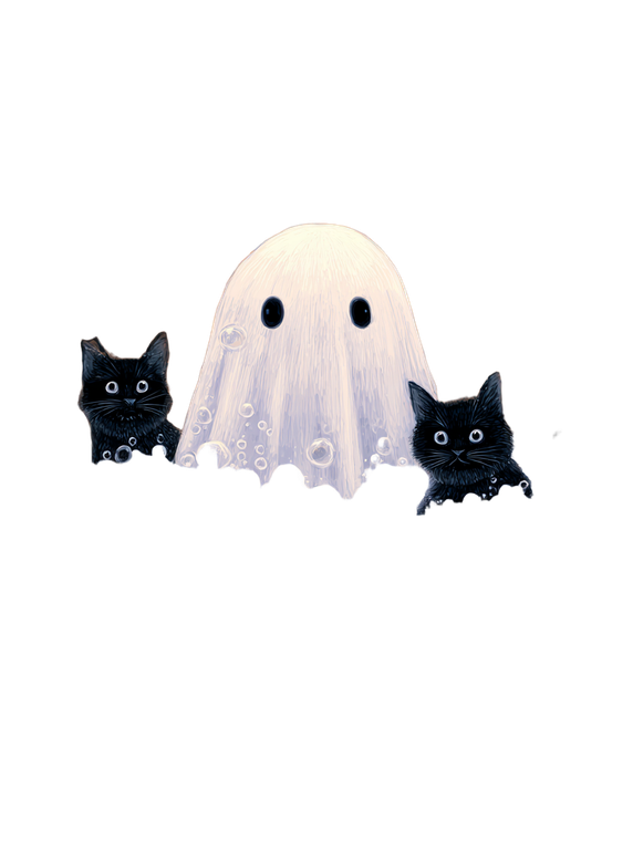 Whimsical Ghost Bath V2 Vinyl Car Decal Sticker – Waterproof & UV-Resistant 4.1066666666666665"