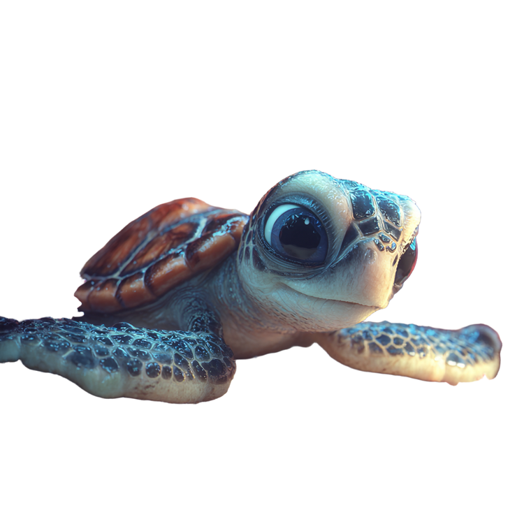 Sleeping Baby Turtle Vinyl Car Decal Sticker – Waterproof & UV-Resistant 3.4133333333333336"