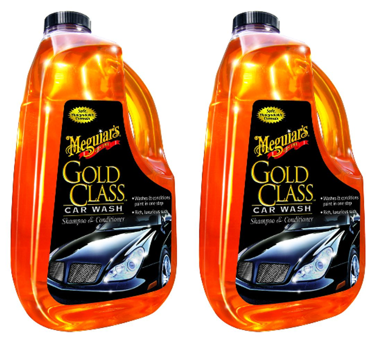2x Meguiar's Gold Class Car Wash | Gentle, Luxurious Liquid | Conditioner Included