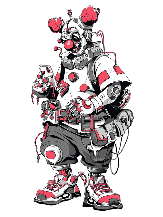 Cyberpunk Clown Vinyl Car Decal Sticker – Waterproof & UV-Resistant 4.1066666666666665"