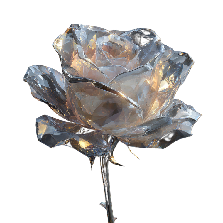 Crystaline Rose V2 Vinyl Car Decal Sticker – Waterproof & UV-Resistant 3.4133333333333336"