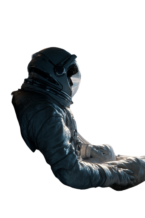 Astronaut In Spaceship V7 Vinyl Car Decal Sticker – Waterproof & UV-Resistant 8.96"