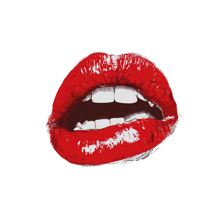 Luscious Lips Biting V2 Vinyl Car Decal Sticker – Waterproof & UV-Resistant 6.826666666666667"