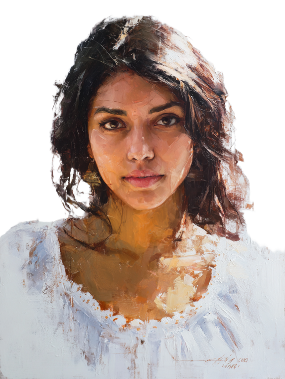 Elegant Indian Portrait V2 Vinyl Car Decal Sticker – Waterproof & UV-Resistant 8.213333333333333"