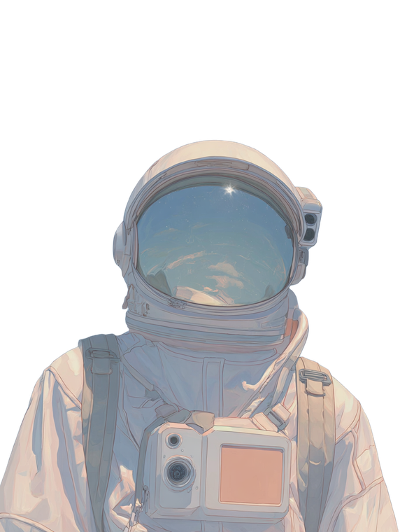 Space Astronaut V3 Vinyl Car Decal Sticker – Waterproof & UV-Resistant 4.1066666666666665"