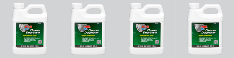 4x Industrial Strength Degreaser | Easily Removes Tough Grease & Dirt | Non-Flammable | 1 Quart Bottle