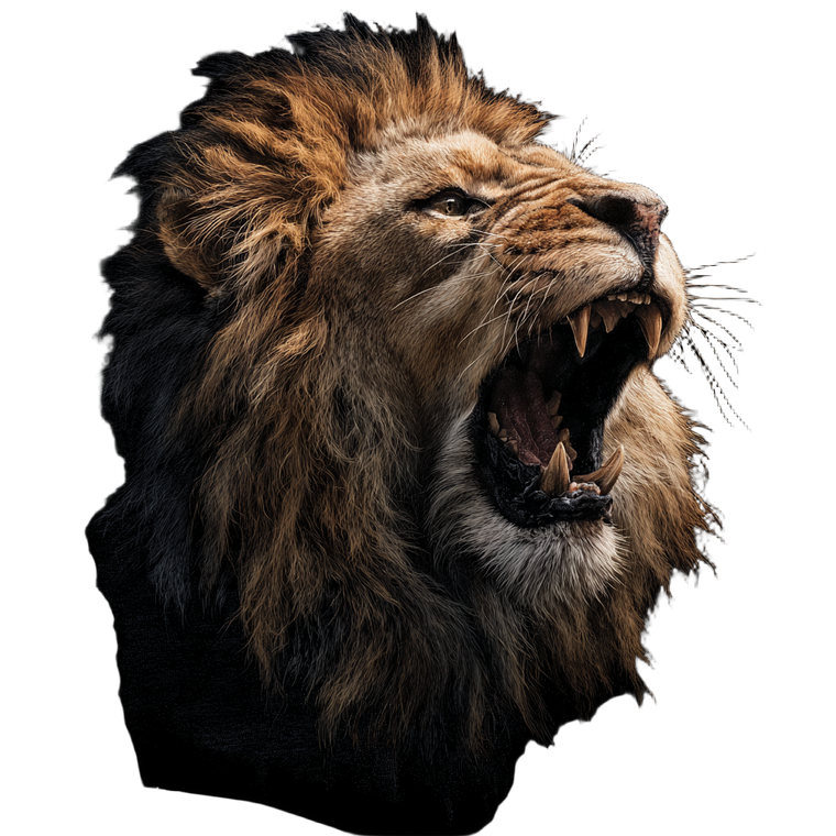 Roaring Lion V36 Vinyl Car Decal Sticker – Waterproof & UV-Resistant 6.826666666666667"