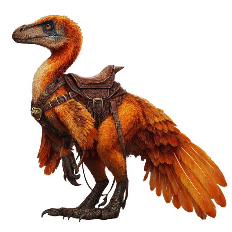 Feathered Orange Raptor Vinyl Car Decal Sticker – Waterproof & UV-Resistant 3.4133333333333336"