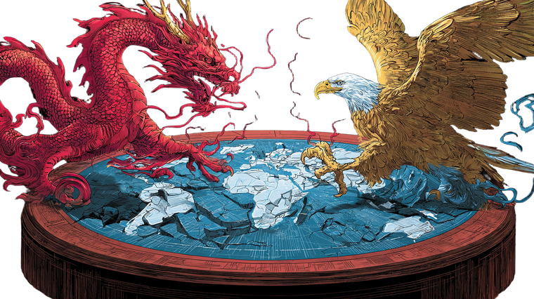 Dragon Vs Eagle V2 Vinyl Car Decal Sticker – Waterproof & UV-Resistant 2.72"