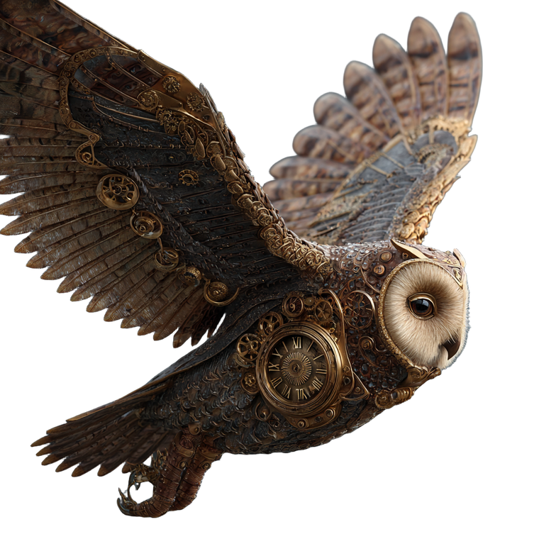 Clockwork Owl V6 Vinyl Car Decal Sticker – Waterproof & UV-Resistant 3.4133333333333336"