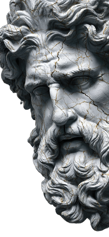 Zeus Statue Head V2 Vinyl Car Decal Sticker – Waterproof & UV-Resistant 5.333333333333333"