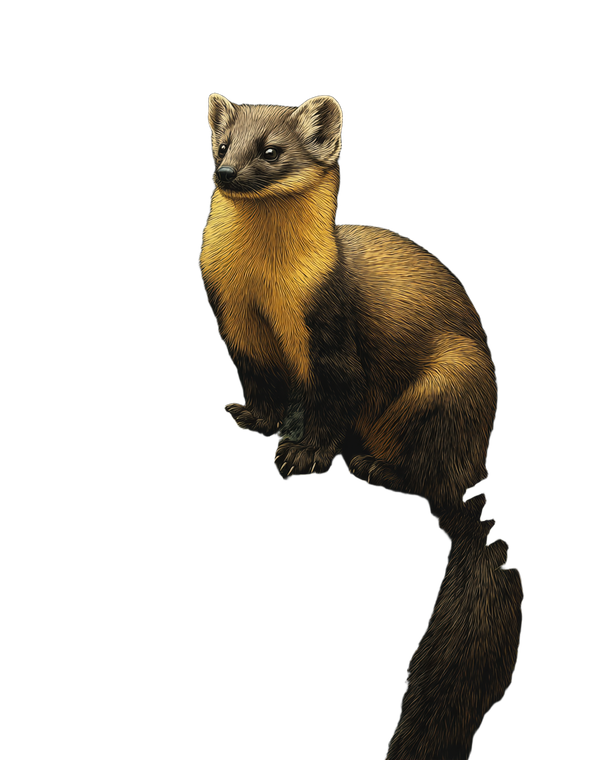 Yellow-Throated Marten Vinyl Car Decal Sticker – Waterproof & UV-Resistant 4.0"