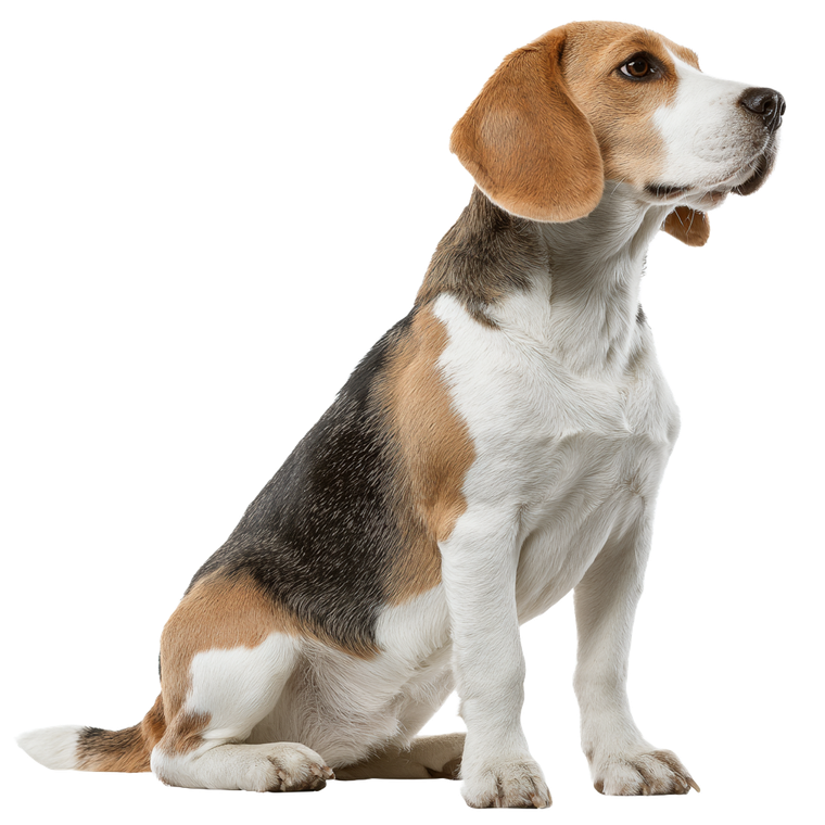 Sitting Beagle Dog Vinyl Car Decal Sticker – Waterproof & UV-Resistant 3.4133333333333336"