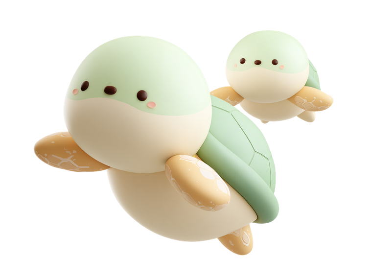 Adorable Floating Turtles Vinyl Car Decal Sticker – Waterproof & UV-Resistant 3.0933333333333333"