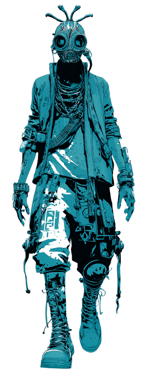Post-Apocalyptic Dancer V3 Vinyl Car Decal Sticker – Waterproof & UV-Resistant 5.6"