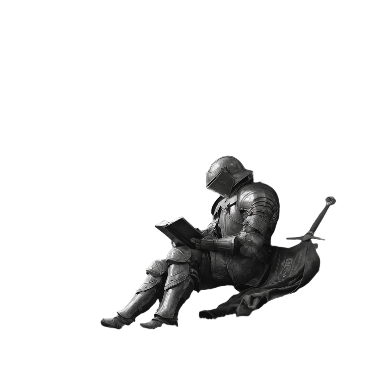 Knight Reading Book V6 Vinyl Car Decal Sticker – Waterproof & UV-Resistant 3.4133333333333336"