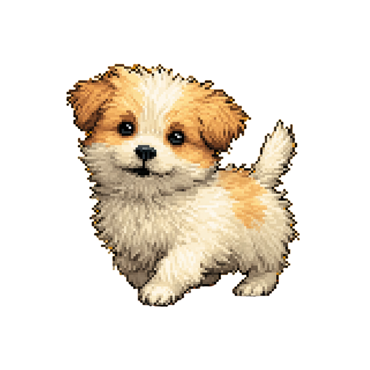 Pixel Puppy Vinyl Car Decal Sticker – Waterproof & UV-Resistant 3.4133333333333336"