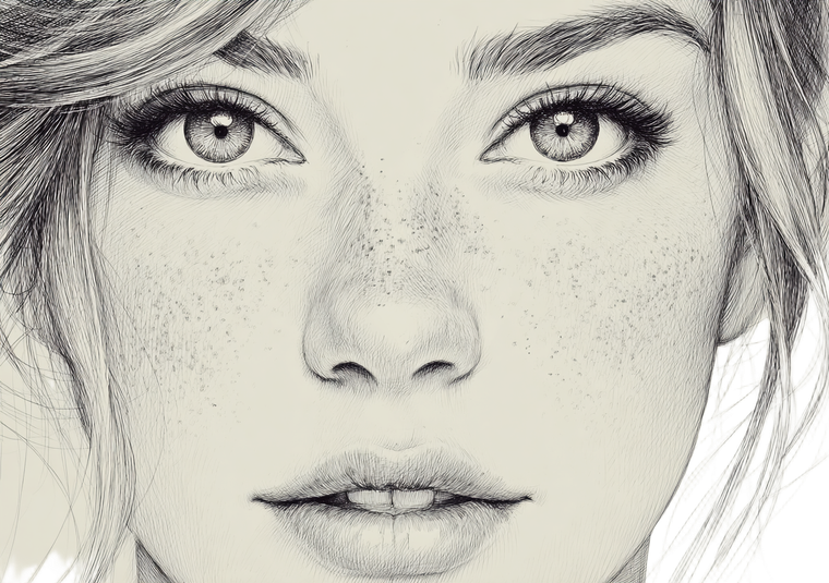 Beautiful Woman Portrait V74 Vinyl Car Decal Sticker – Waterproof & UV-Resistant 3.0