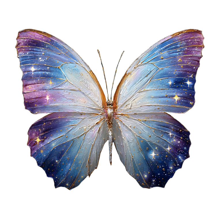 Starry Pastel Butterfly Vinyl Car Decal Sticker – Waterproof & UV-Resistant 3.4133333333333336"