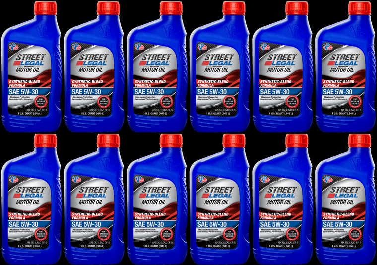 12x VP Racing Fuels Synthetic Oil | SAE 5W-30 | Outstanding Wear Protection | 1 Quart Bottle