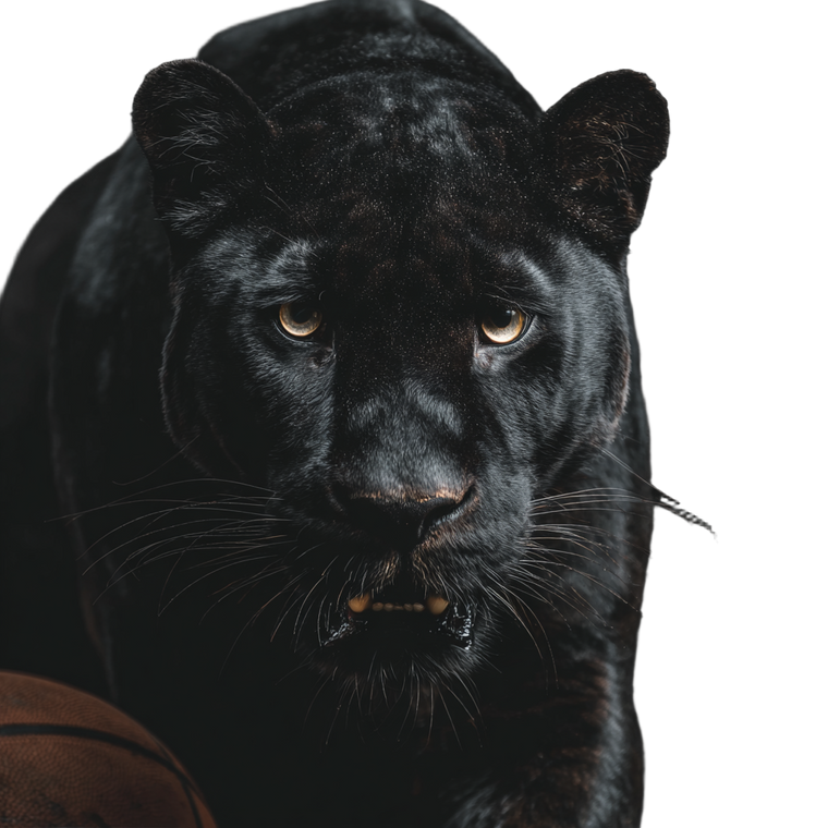 Angry Panther Basketball V2 Vinyl Car Decal Sticker – Waterproof & UV-Resistant 3.4133333333333336"